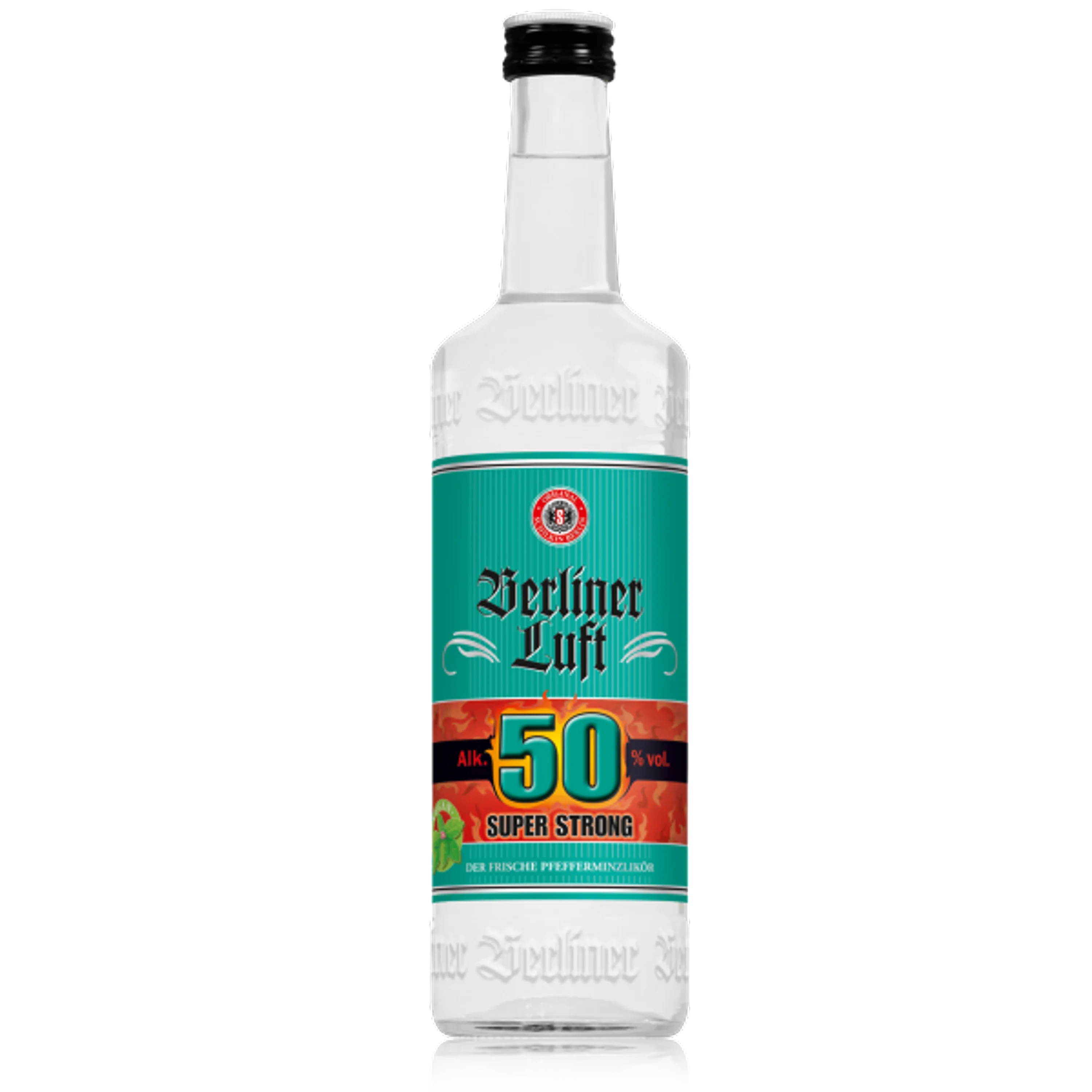 Berliner Luft Super Strong Pfefferminzlikör, 0,7l, alc. 50 Vol.-%