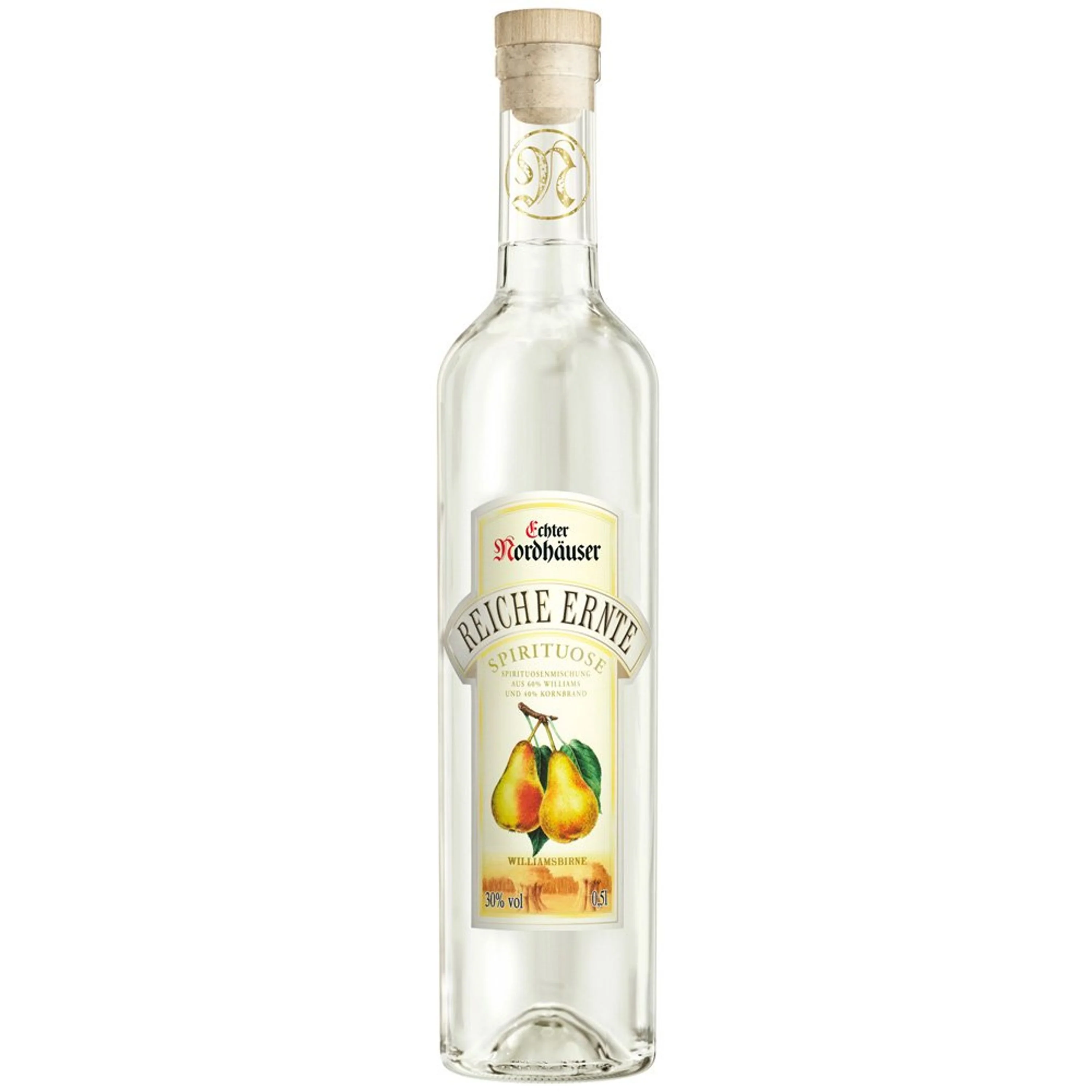Echter Nordhäuser Reiche Ernte Williamsbirne 0,5l, alc. 30 Vol.-%
