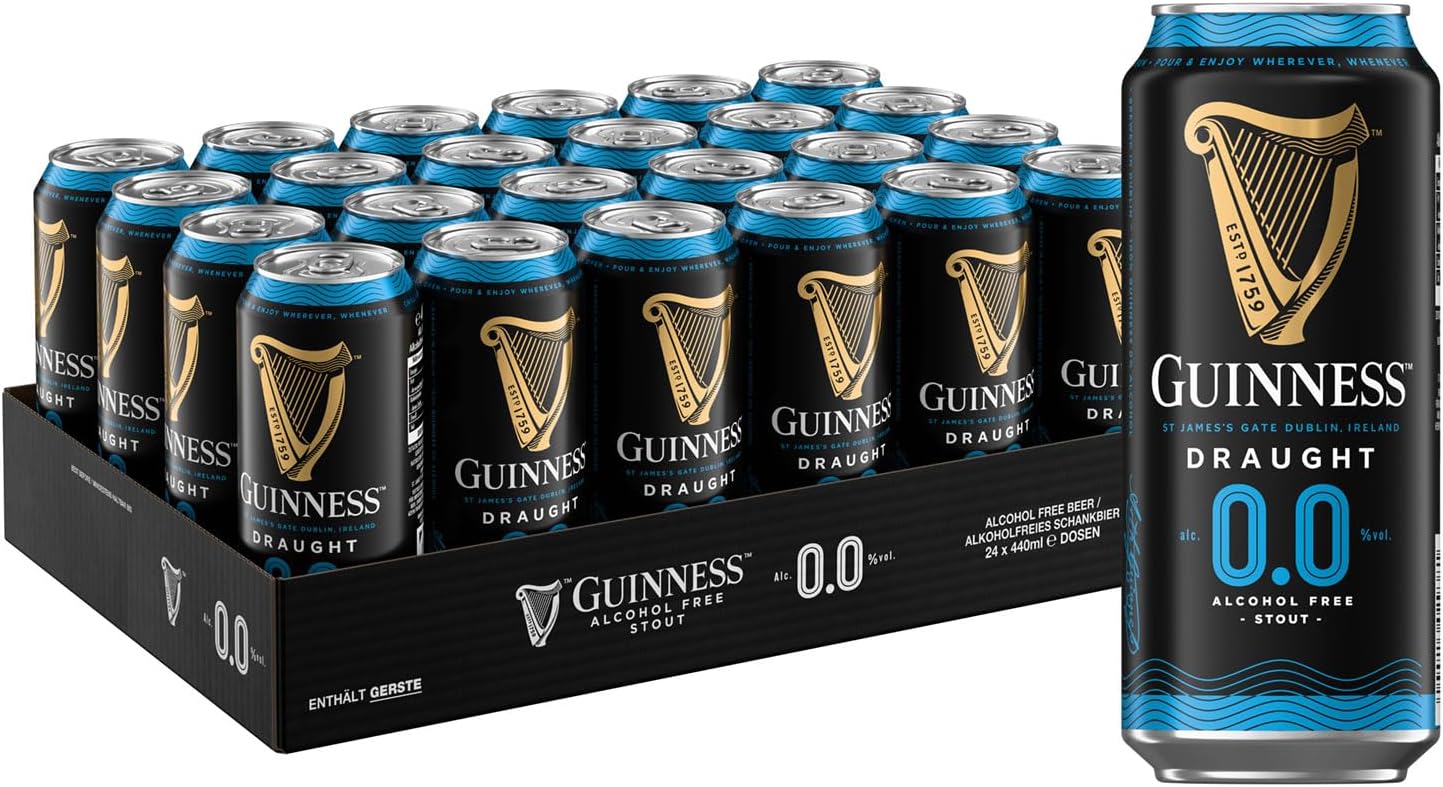Guinness Draught Stout Alkoholfrei 24x0,44l, alc. 0,0 Vol.-%