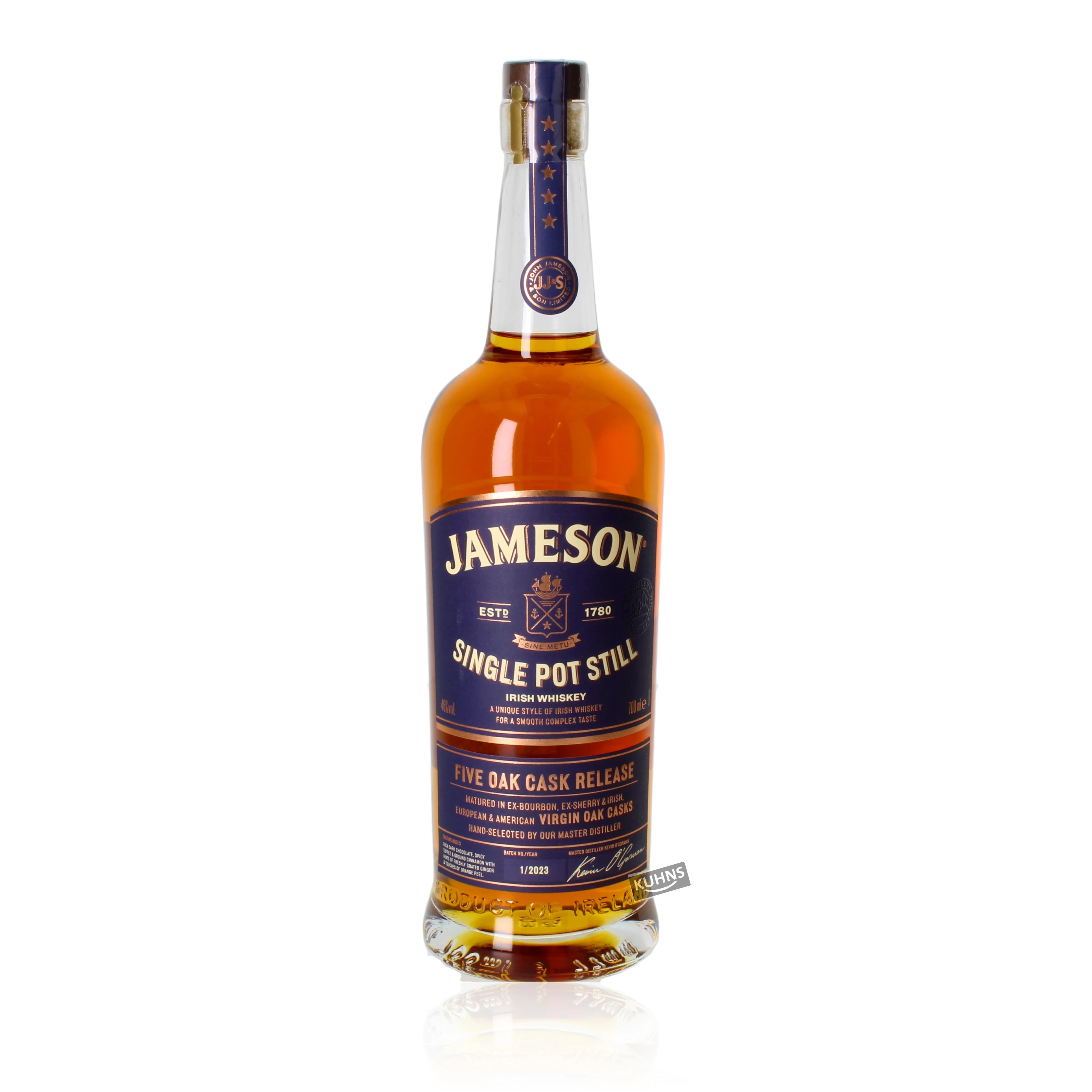 Jameson Single Pot Still Five Oak Cask 0,7l, alc. 46 Vol.-%