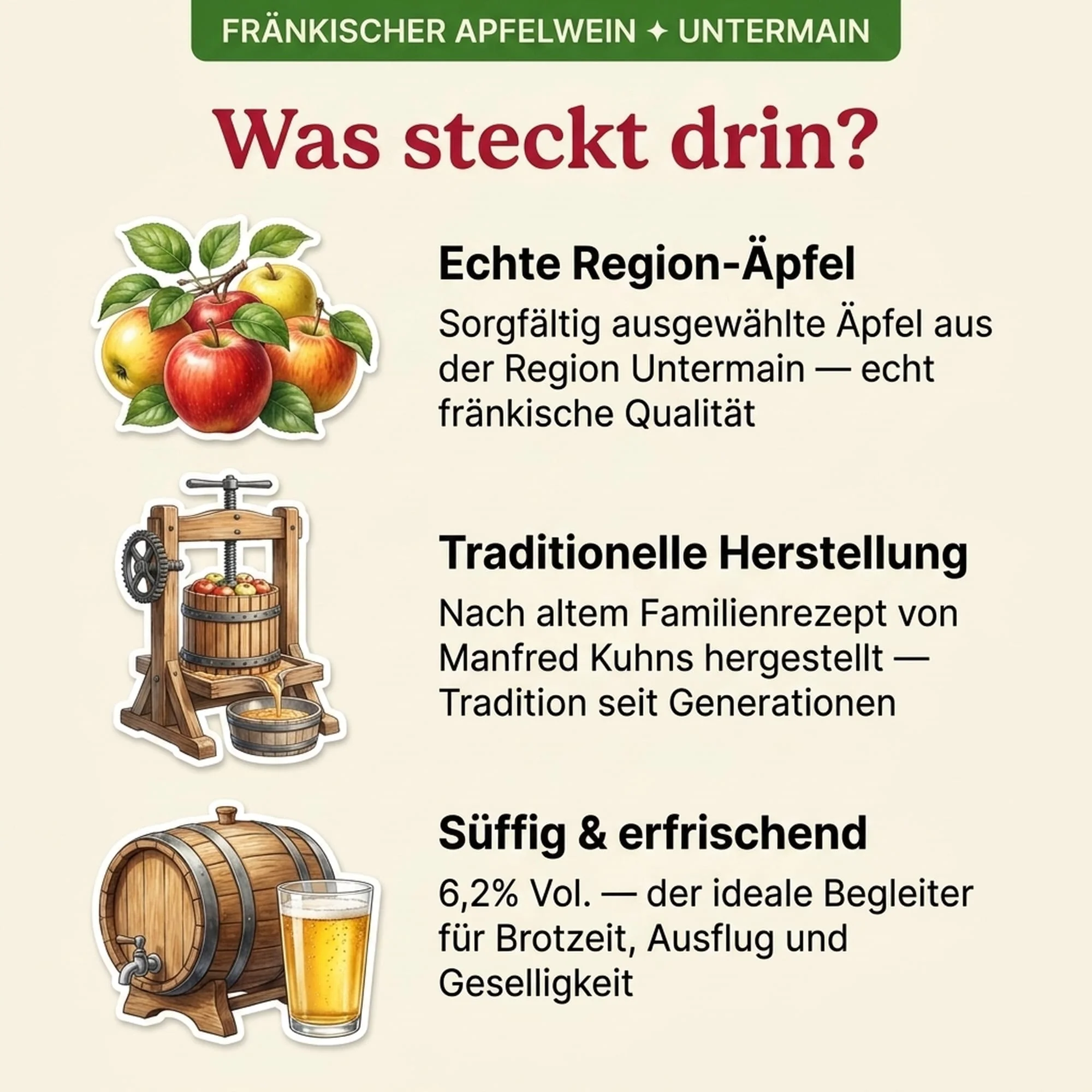 Kuhns Apfelwein 0,75l, alc. 6,2 Vol.-% - Image 2