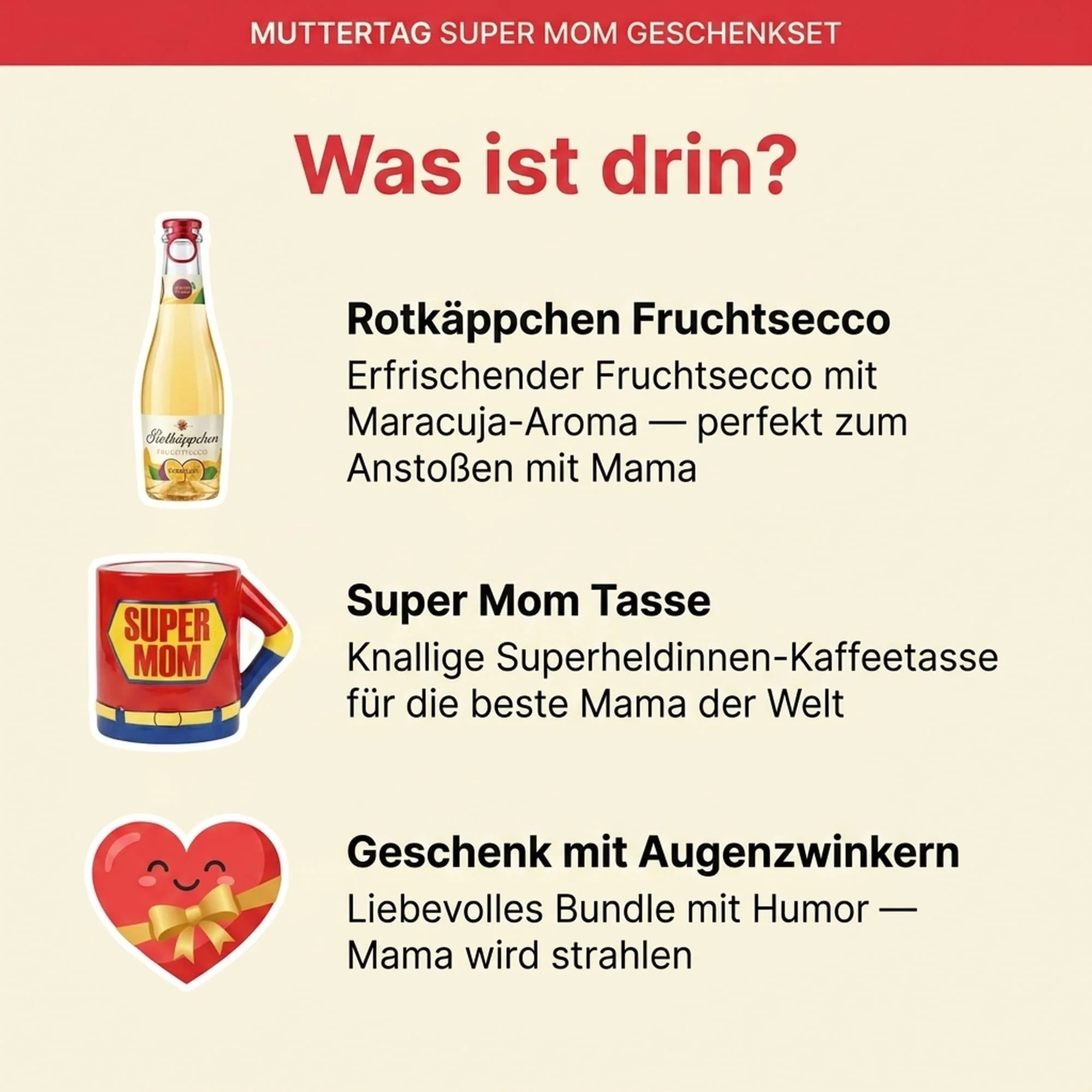 Super Mom Geschenkset — Rotkäppchen Fruchtsecco & Tasse 0,2l, alc. 8 Vol.-% - Image 2